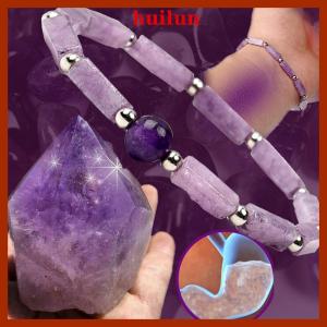 huilun Natural Amethyst Body-purify Bracelet Stone Energy Bracelets for Women Fatigue Healing Yoga