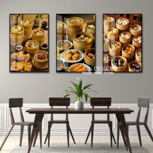 (HÌNH THẬT) Tranh treo tường Dimsum 1 trang trí decor quán ăn nhà hàng bindecor