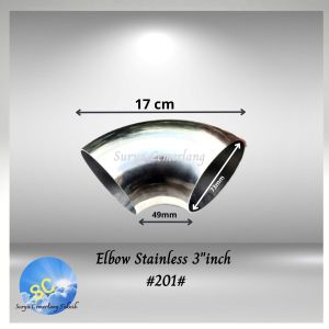 Elbow 3" inch (201) ss / Keni /Lasbow/ sambungan pipa Stainless Steel ( 1pcs )