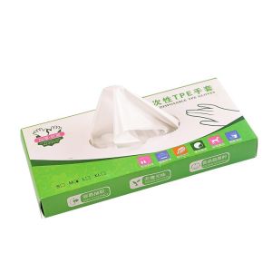 [F0457] ถุงมือ TPE กล่อง 100 ชิ้น ถูกเหี่ยว ไม่ขาดแดด ถูกใช้ในการทำอาหาร ถูกเสริมพร้อมสำหรับการฉีดเนื้อ