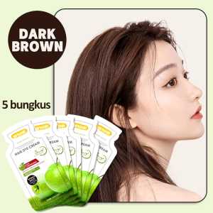 FAJAZZ 5PCS Black hair dye cat rambut bubble hair color pewarna rambut