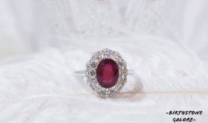 Natural Ruby Birthstone S925 adjustable silver ring/gemstone/July birthstone/ruby ring/gift/cincin ruby/红宝石 S925镶嵌活口戒指