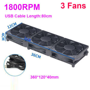 5V Quiet Router Cooling Fan Computer TV BOX Cooler with 80mm USB Cable 120mm 240mm 360mm Fan 76CFM Airflow Cooling for  Network Cabinet Server Cooling Project