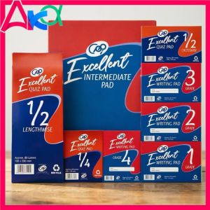 AKA Excellent Writing Pad Notebook Set Yellow Pad Quiz Pad 1/2 1/4 Grade 1 2 3 4 10pcs Bundle School Supplies Student Notebook Pad Paper Back to School Daily Use Affordable School Supplies