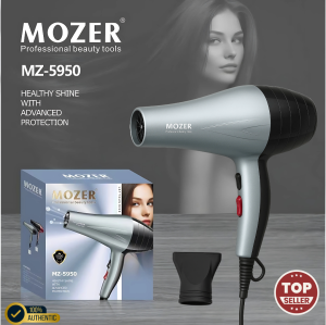 MOZER Professional Hair Dryer MZ-5950 Ionic Salon Hair Blower High-Speed Quick Dry Anti-Frizz Negative Ions Pengering Rambut
