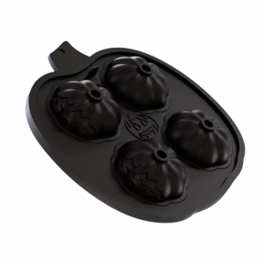 CHARMI 4 Grids Halloween Cake Mold Pumpkin Shape Flexible 3D Silicone Baking Mold Multi-Purpose Household Halloween Pumpkin Dessert Mold Kitchen Bakeware