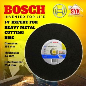 SYK BOSCH 14" Expert For Heavy Metal Cutting Disc For Metal Cut Off Machine Mata Potong Besi - 2608619276