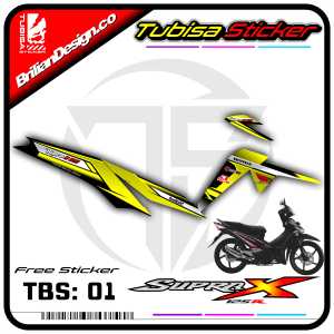 Sticker Striping Variasi Supra X 125 Fi - Stiker Striping Motor Supra X 125 Fi. TBS.01