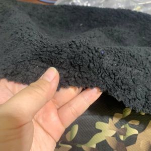 1 Mét Vải Lông Đen Phủ Da Hoạ Tiết Camo May Áo Khoác Mùa Đông Khổ 1m5 Hàng Công Ty