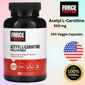 Force Factor Acetyl L-Carnitine 500mg 100 Vegetable Capsules Brain Supplement Nerve Support Supplement and Cellular Energy Booster