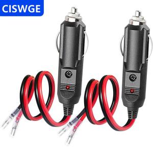 [COD] CISWGE AUTOPARTS 1 2pcs xe hợp nhất Thuốc lá nhẹ hơn Nam cắm thay thế 12V Thuốc lá nhẹ hơn dây cho lốp Inflator máy bơm không khí