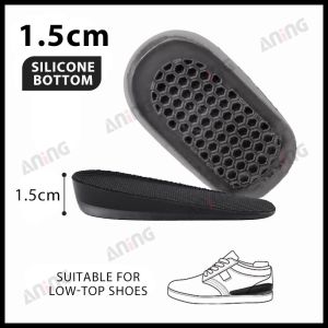 Silicone height increased Shoes Pad Half Plain Gel Heel Pads For Men And Women shoe insoles 1Pairs