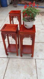 Đôn vuông gỗ gụ cao 70 và 80