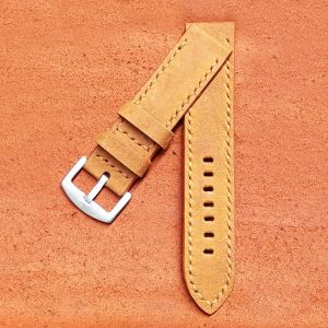 Strap Tali Jam Tangan Kulit Crazy Horse Warna Tan Garansi 1 Tahun