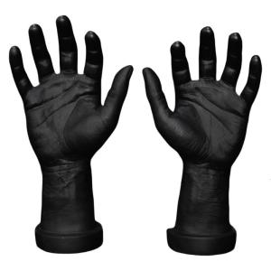 2pcs Sturdy Faux Human Hands Mannequin Male Hand Realistic Display Props for Nail Training and Party Decorations