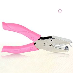 ZSDN MALL Metal Handheld Single Hole With Soft-Handled Border Scrapbooking Hole Punch Office Binding Stationery School supplies Paper Cutter