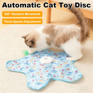 【Auto-Spin & Adjustable】Automatic Cat Toy Interactive Play Adjustable Speed Detachable Safe Pet Toys for Indoor Cats Entertainment Visual Attraction JMY Cat Teaser Disk