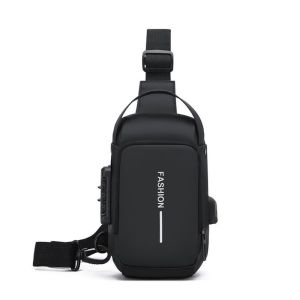 Mens Messenger Bag Multi-function Password Lock Anti-theft Handbag USB Charging Waterproof Large