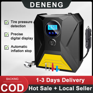 12V Portable Tire Inflator Digital Portable Car Tire Inflator Pump Air Compressor 150PSI Cars Bikes With LED Light