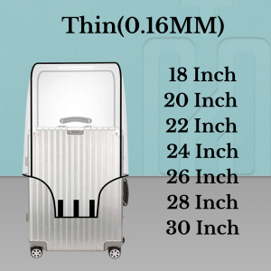 HH Thick Transparent Luggage Bag Cover Protector Sarung Beg Waterproof 18 20 22 24 28 Inch Travel Suitcase Bagasi 行李箱保護套