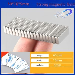 5pcs Neodymium Magnets/Neodymium Bar Magnets/Strong Magnets/Large Rare Earth Magnets/Thin Magnet/Extremely Powerful Magnets Bar/Refrigerator Magnetic Strips with Double-sided Adhesive for Multi-Use.