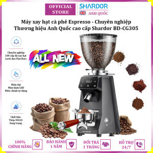 Máy xay hạt cà phê Espresso chuyên nghiệp lưỡi dao Flat Burr 64mm thương hiệu Shardor BD-CG305 100 chế độ xay - Hàng nhập khẩu (BH 1 NĂM)