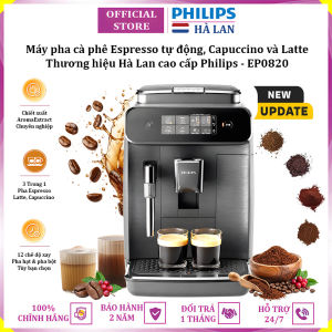 Máy pha cà phê Espresso tự động loại Panarello 800 pha Capuccino và Latte thương hiệu Hà Lan cao cấp Philips EP0820 - Bảo Hành 24 Tháng