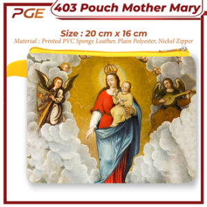 Dompet Pouch Seri Bunda Maria Mother Mary Virgin Mary Souvenir Dompet Rosario Kristen Katolik Kristiani