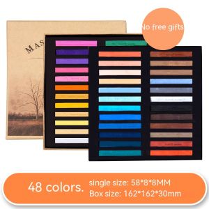 Marley brand color chalk color powder 12/24/36/48 color macaron chalk paint painting Morandi pure color heavy color professional paint wax crayon beginner pastel stick brush set