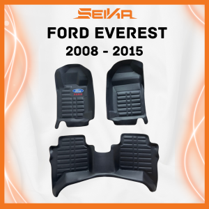 Ford Everest Diamond Deep Dish 2008-2015 5D Car Matting Ford Car Accessories Ford Everest Car Accessories Interior car accessories All-Weather Anti-Slip Durable PU Leather and rubber OEM car matting for Ford Everest