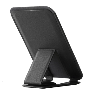 Adjustable PU Leather Phone HolderSupport with Strong Magnetic Base Foldable Design Universal Portable Desk Accessory