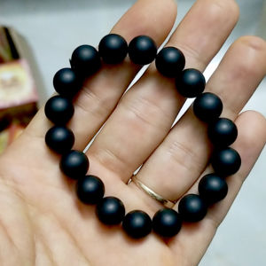 Vòng tay chuỗi đá mã não đen-nhiều cỡ ly