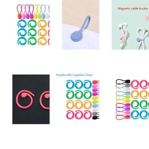 Kirilgu Fabric Clips Silicone Thread Spool Huggers for Embroidery Hand Quilting P9M4Y