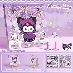 DIY Magnetic Sticker Princess Magnetic Quiet Book No-Cut Reusable Sticker Books for Kids Girls Gift