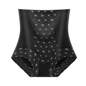 GOOTRADES เอวสูง ชุดกระชับสัดส่วน ชุดกระชับสัดส่วน ดอกไม้ตาข่าย ชุดชั้นในควบคุมหน้าท้อง ชุดชั้นใน ไร้รอยต่อ กางเกงในปรับรูปร่าง ผู้หญิง