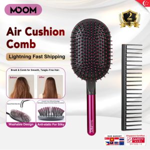【SG Stock】 Air Comb Detangling Hairdressing Wide Tooth Hair Styling Massage Brush 2 Pc Set