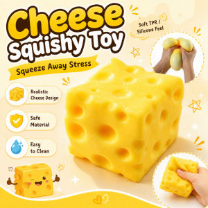 2/3PCS Square Cheese Squishy Toys 7cm Squishy Toys Fidget Giant Squishy Stress Relief Sensory Toys
