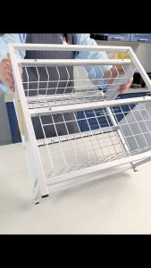 SJORAGE On Hand🔥No-Install Under Sink Organizer 2-Tier Pull Out Cabinet Rack Kitchen Storage for Spices Condiments & Cleaning Supplies