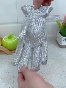 【代替钢丝球】洗碗防水手套不沾油钢丝抹布厨房洗碗多功能手套