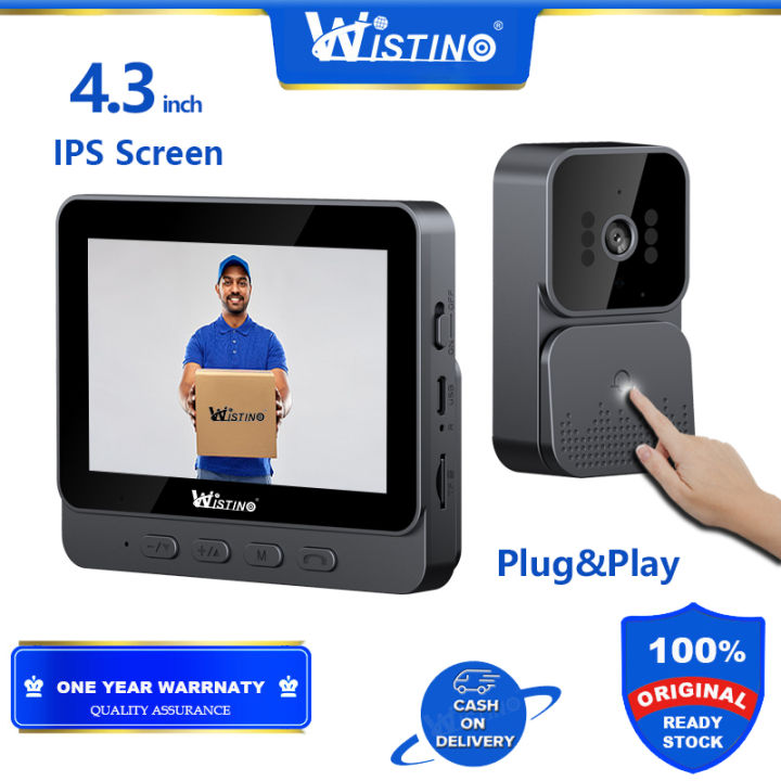 Video Doorbell Intercom System, 1080P Night Vision Video Doorbell Camera With Monitor, 170u00b0 Wide Angle Lens, Video Door Phone System Dual Way Intercom For Villa Home