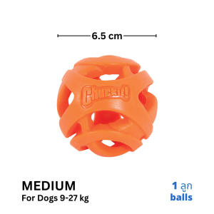 Chuckit! AIR FETCH BALL บอลช่องลม ช่วยให้สุนัขหายใจสะดวก ไม่เหนื่อยง่ายขณะวิ่งเก็บบอล ใส่ขนมได้ Dog Toy Fetch Toy
