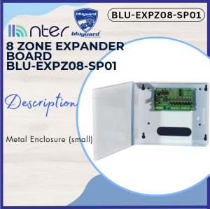 Bluguard Security Burglar Alarm 8 Zone Expansion Expander Module for V16 V16N with White Metal Box BLU-EXPZ08-SP01