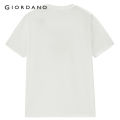 GIORDANO Men T-Shirts 100% Cotton Retro Print Tee Crewneck Short Sleeve Simple Basic Summer Fashion Casual Tshirts 13094210. 