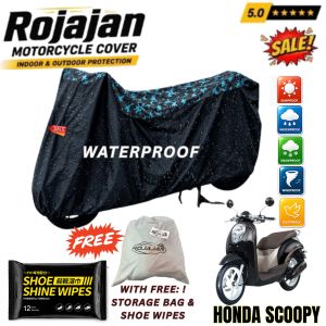 Honda Scoopy Camouflage Rojajan Motorcycle Cover Waterproof Sunproof Indoor Outdoor withStorage Bag and Shoe Wipes