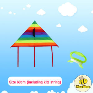 MaxPlus Colorful Butterfly Kite Triangular Rainbow Kites Children Outdoor Toy with Free Kite String