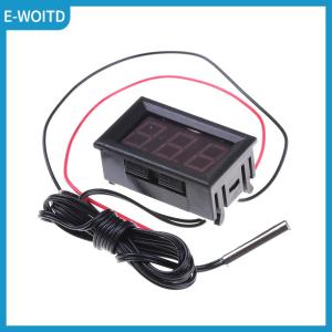【E-WOITD】 New Red DC12V Digital Thermometer With Temp Probe -50~110C Temperature Detector LED