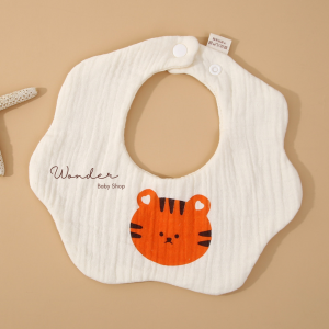WNDR Celemek Bayi / Bib Bayi Lembut Aesthetic Premium 6 Lapis Kain Katun Muslin Organik 360 derajat Korean 0-3 Tahun / Premium Bib Slabber / Tatakan Iler