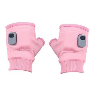Winter Electric Heated Gloves Practical Windproof USB Hand Heating Gloves Washable Half Finger Warm Cover