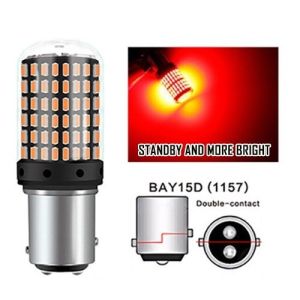 (Harga satu set harga terbaik) LAMPU LED 144 POINT SMD EYES SOCKET 1157 BAY15D BRAKE LIGHT NON-KEDIP 12-24V Lampu Rem Motor Mobil Truk Bis Bus Dajjal Super Terang