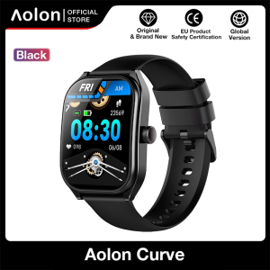 Aolon Curve สมาร์ทวอท์ช Original Jam Tangan นาฬิกา IP68 กันน้ำผู้ชายกีฬาฟิตเนส Tracker ผู้หญิงบลูทูธโทร Pria Wanita ที่กำหนดเองวอลล์เปเปอร์